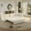 LLappuil 89" Velvet Chesterfield Sofa, Oversized Pull Out Sofa Bed King Size, Loveseat Sofa Couch Convertible Sofa Bed for Living Room White