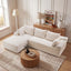 LLappuil 95" Sectional Sofa, Modular Sectional Couch with Right Chaise, Deep Seat Corduroy Cloud Sofa for Living Room