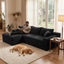 LLappuil 106" Sectional Sofa, Modular Sectional Couch with Right Chaise, Deep Seat Corduroy Cloud Sofa for Living Room