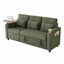 LLappuil 81" Loveseat Sofa with Recliner Chair, 3 Seat Sofa with Pull Out Sofa Bed, Chenille Sofa Couch Convertible Sofa Bed with Tabletop, Cup Holder, USB & Type-c Charging Port for Living Room