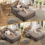 LLappuil Chaise Lounge Chair Indoor, Corduroy Boneless Sofa Bed, Deep Seat Sleeper Couch Reading Chairs, Cloud Sofas Couches for Living Room, No Assembly Required