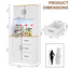LLappuil 69" Kitchen Pantry, Kitchen Pantry Storage Cabinet with LED Light & Outlet, Kitchen Hutch with 6 Hooks, Drawer, Adjustable Shelves White