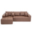 LLappuil 108" Sectional Sofa, Modular Sectional Couch with Right Chaise, Deep Seat Faux Leather Cloud Sofa for Living Room
