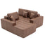 LLappuil 108" Sectional Sofa, Modular Sectional Couch with Right Chaise, Deep Seat Faux Leather Cloud Sofa for Living Room