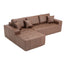 LLappuil 108" Sectional Sofa, Modular Sectional Couch with Right Chaise, Deep Seat Faux Leather Cloud Sofa for Living Room