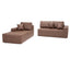LLappuil 108" Sectional Sofa, Modular Sectional Couch with Right Chaise, Deep Seat Faux Leather Cloud Sofa for Living Room
