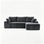 LLappuil 96" Sectional Sofa, Modular Sectional Couch with Left Chaise, Deep Seat Corduroy Cloud Sofa for Living Room Gray