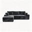 LLappuil 96" Sectional Sofa, Modular Sectional Couch with Right Chaise, Deep Seat Corduroy Cloud Sofa for Living Room Gray