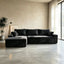 LLappuil 96" Sectional Sofa, Modular Sectional Couch with Right Chaise, Deep Seat Corduroy Cloud Sofa for Living Room Gray